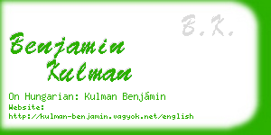 benjamin kulman business card